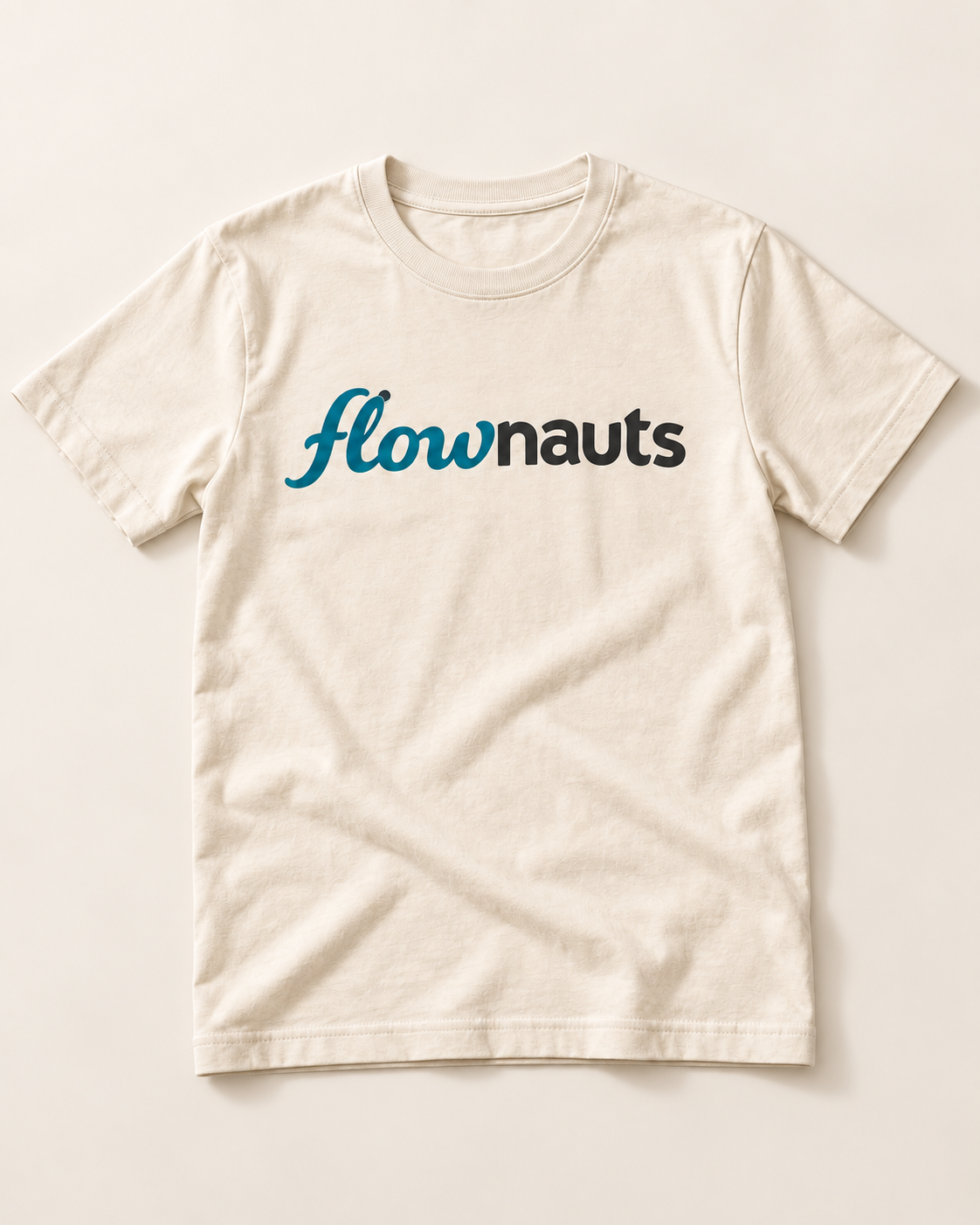 Existing cream T-shirt concept, not production photography